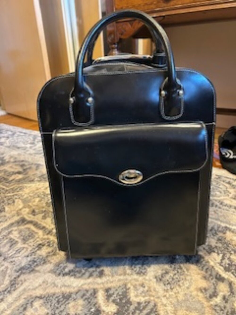 McKlein W Series Melrose 15" Leather Vertical Wheeled Ladies' Laptop Briefcase